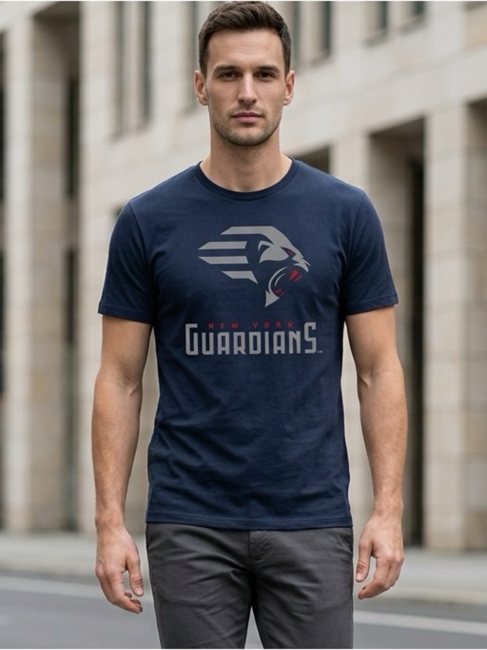 NEW Gildan Unisex Blue Short Sleeve New York Guardians XFL Football - Size XL